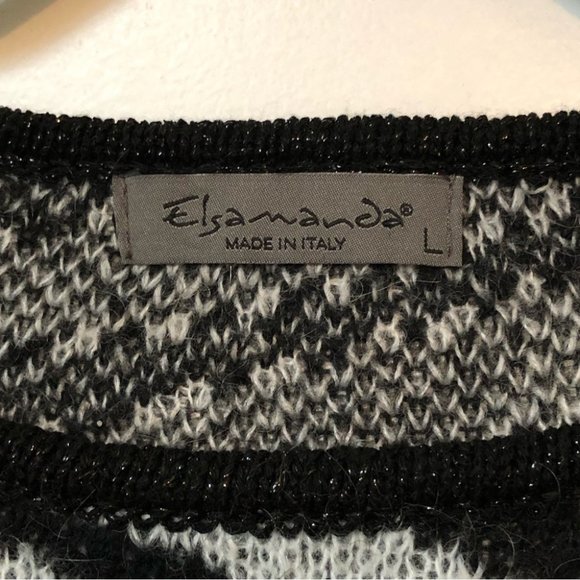 Elsamanda Wool Mohair Zebra Animal Print Knit Sweater - Picture 4 of 5